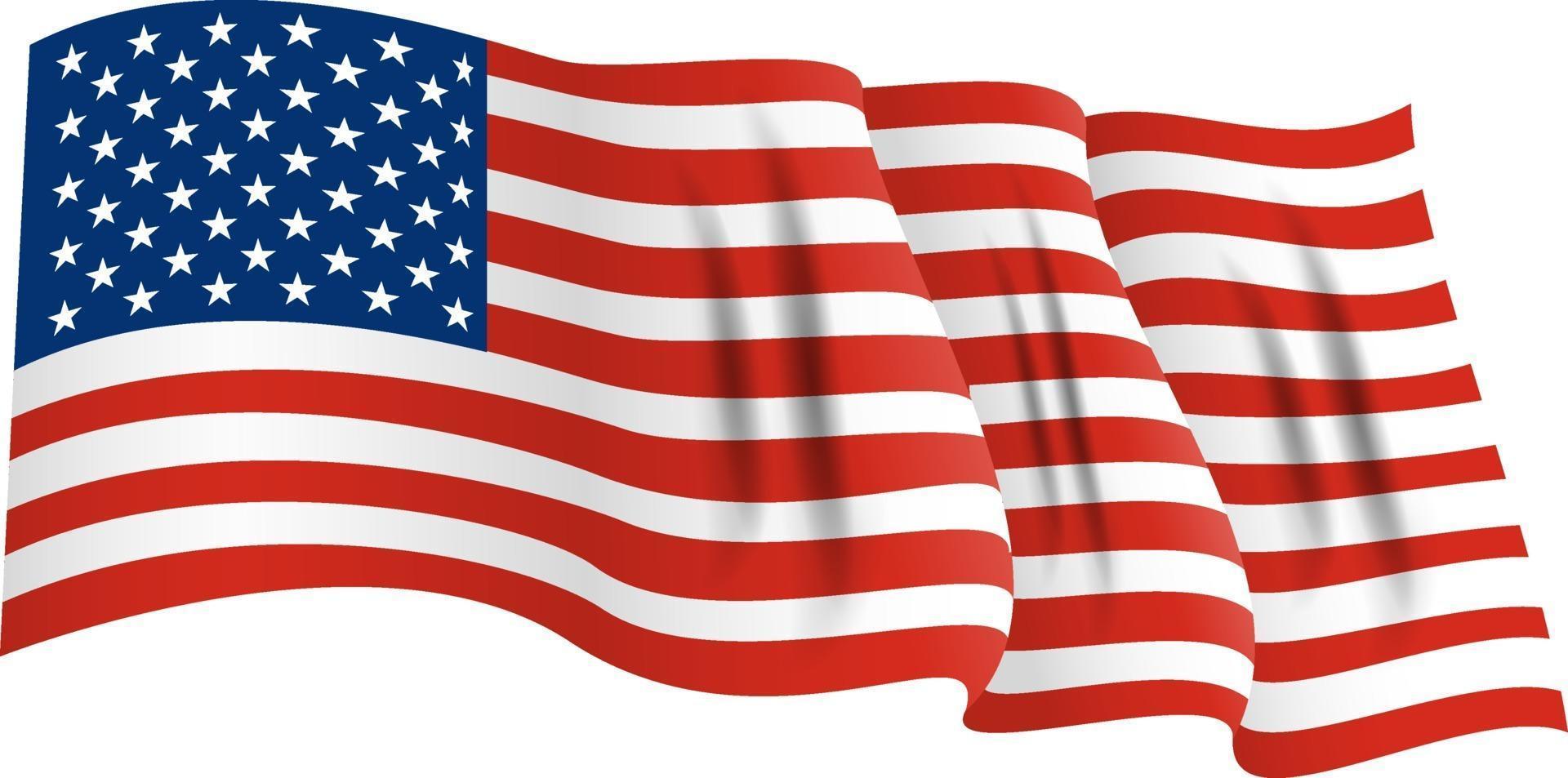 amerikanska flaggan. usa banner viftande. vektor