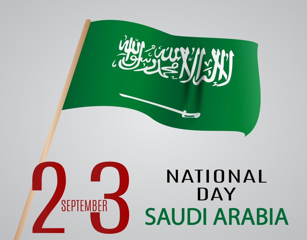 Saudi-Arabien Nationalfeiertag 23. September. Unabhängigkeitstag vektor