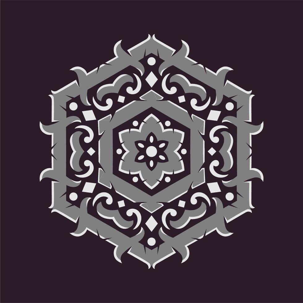 modernes Mandala-Kunst-Vektordesign mit einer schönen Farbmischung vektor
