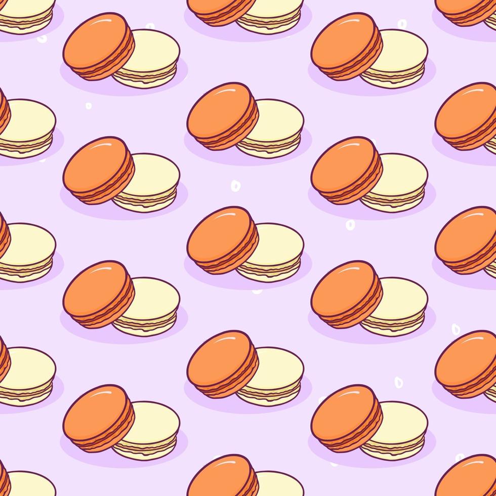 macaron nahtloser musterillustrationsvektor vektor