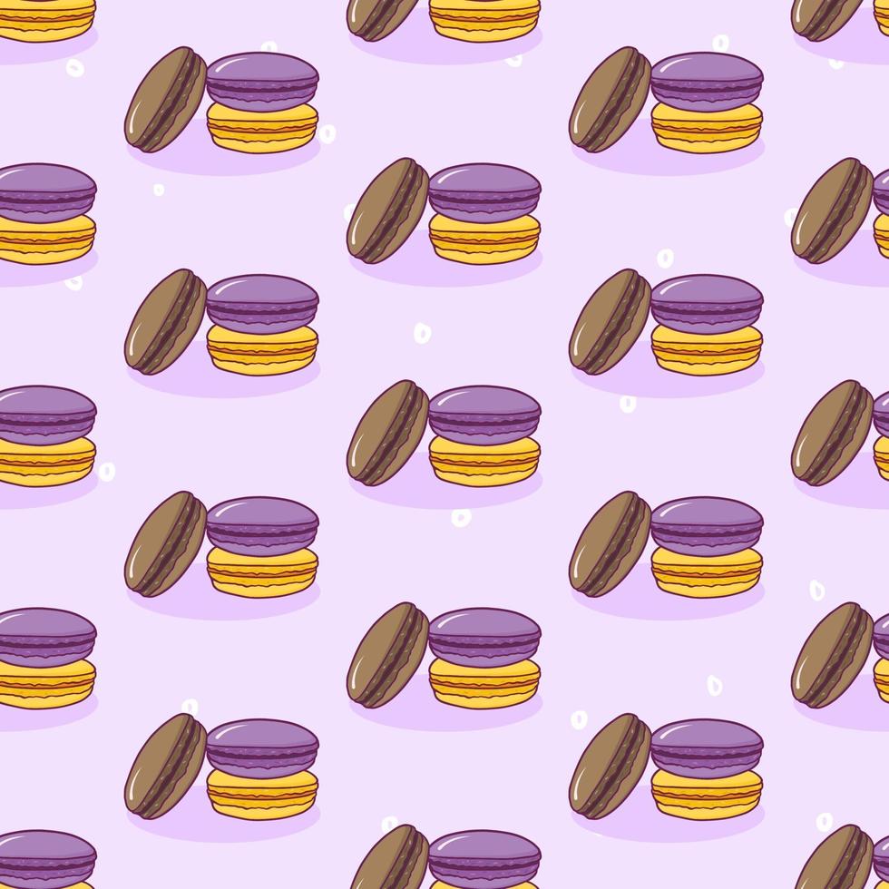 macaron nahtloser musterillustrationsvektor vektor