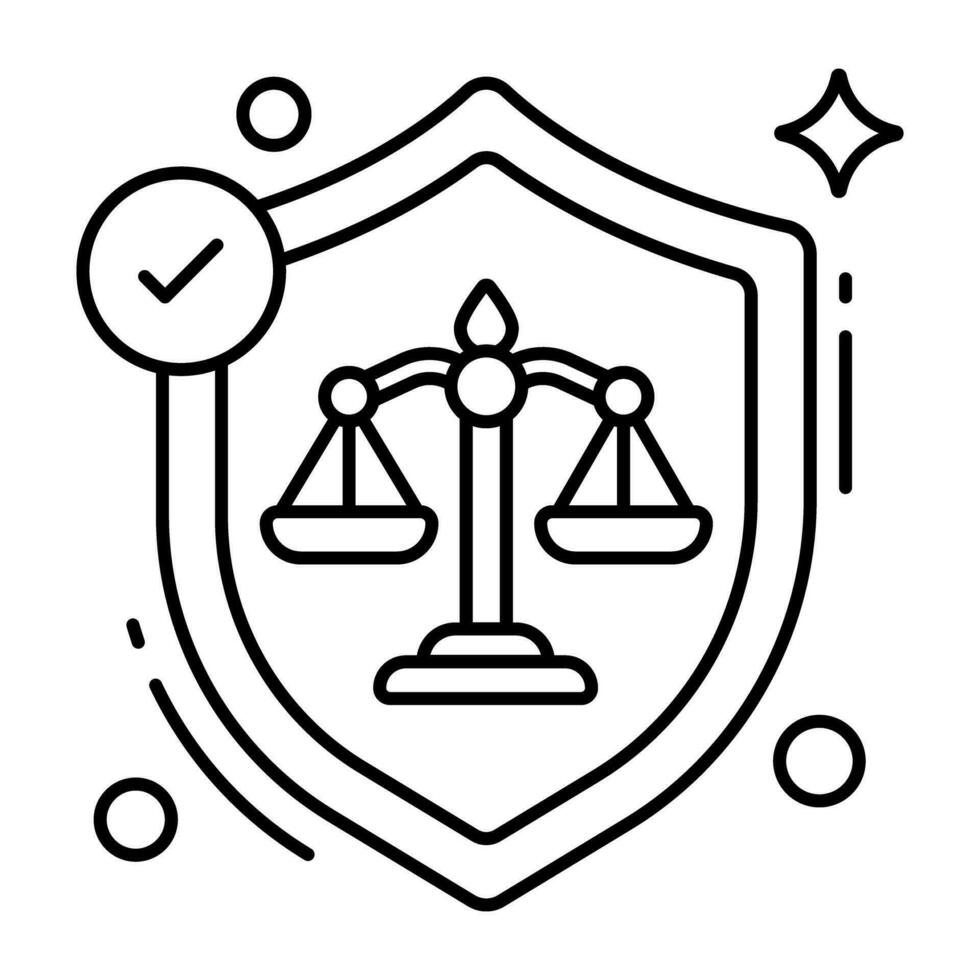Premium-Download-Symbol für Rechtssicherheit vektor