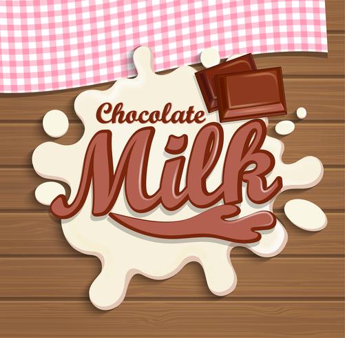 Mjölkchokladplask. vektor