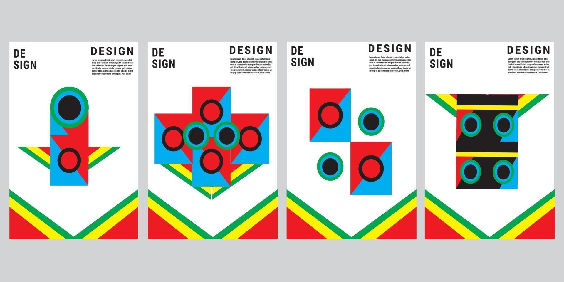 vektor färgglada abstrakta geometriska affisch design
