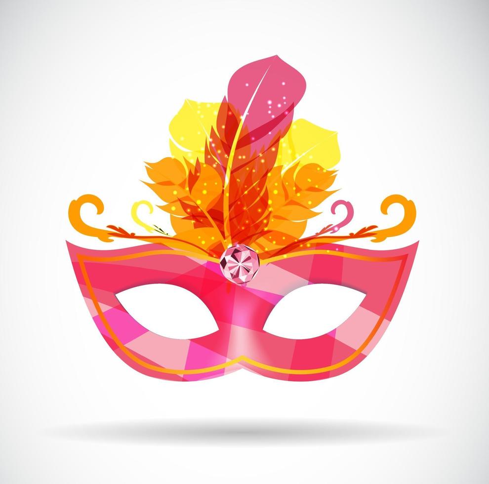 Maskerade Karneval Maske Symbol Vektor Illustration