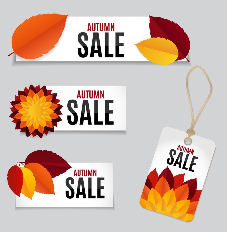 Herbstlaub Verkauf Hintergrund Vektor-Illustration vektor