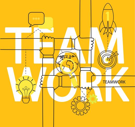 Infografik des Teamwork-Konzeptes. vektor