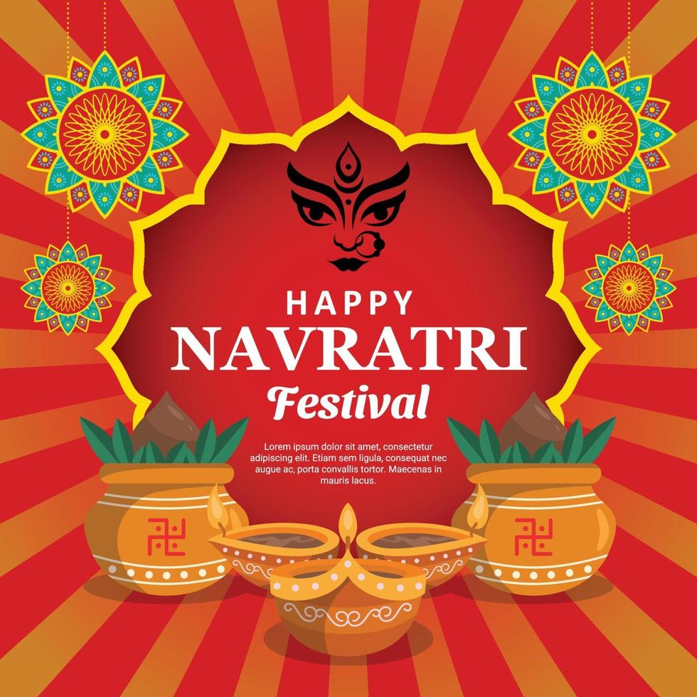 glücklicher navratri-festivalhintergrund vektor