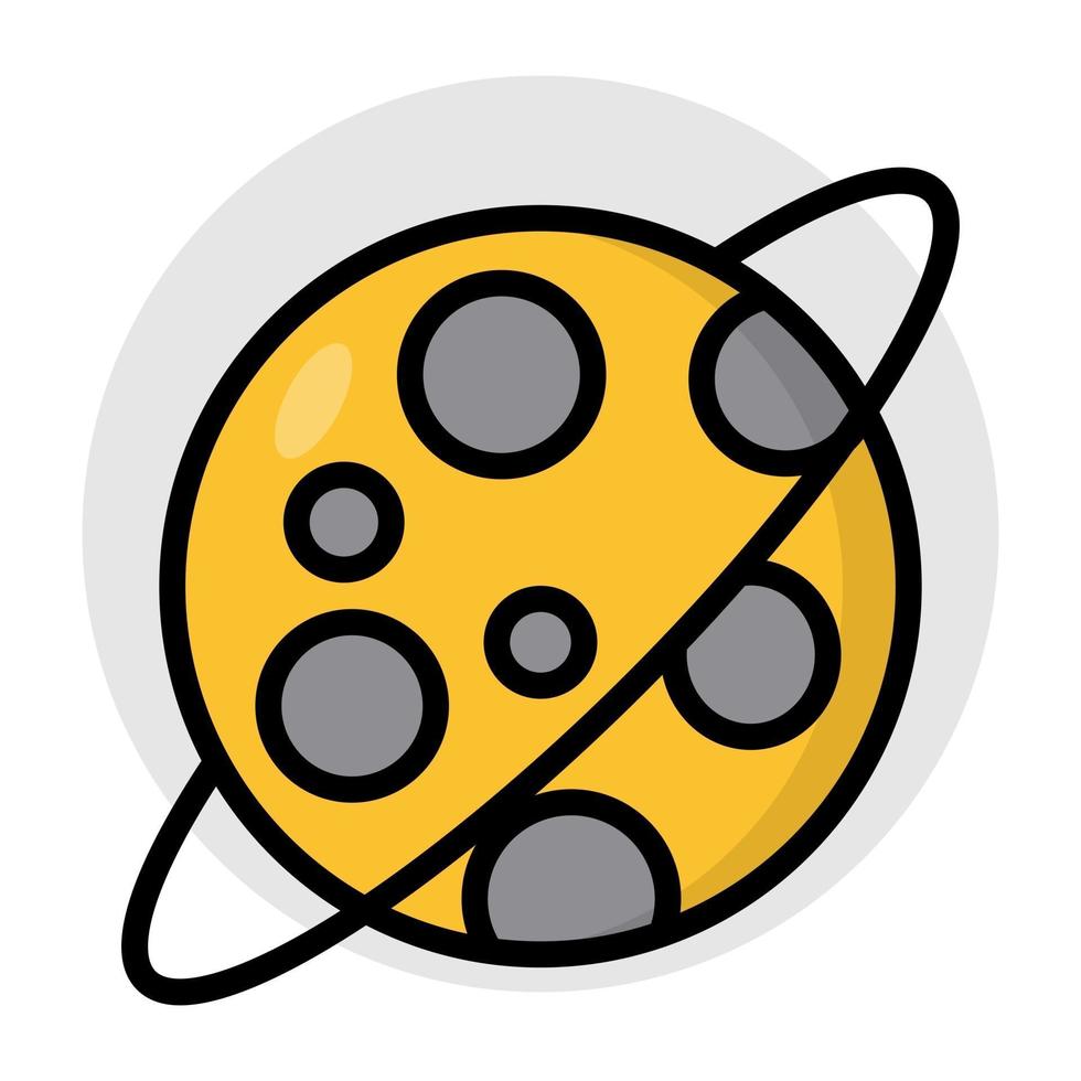 en platt design, ikon för planetbanor vektor