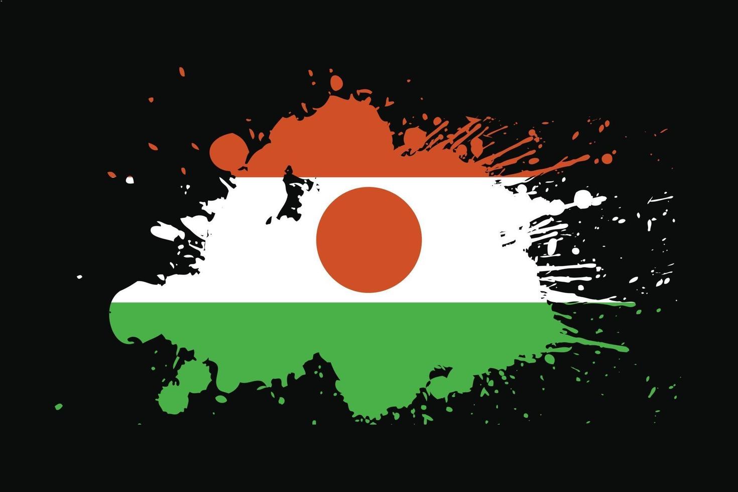 Niger-Flagge mit Grunge-Effekt-Design vektor