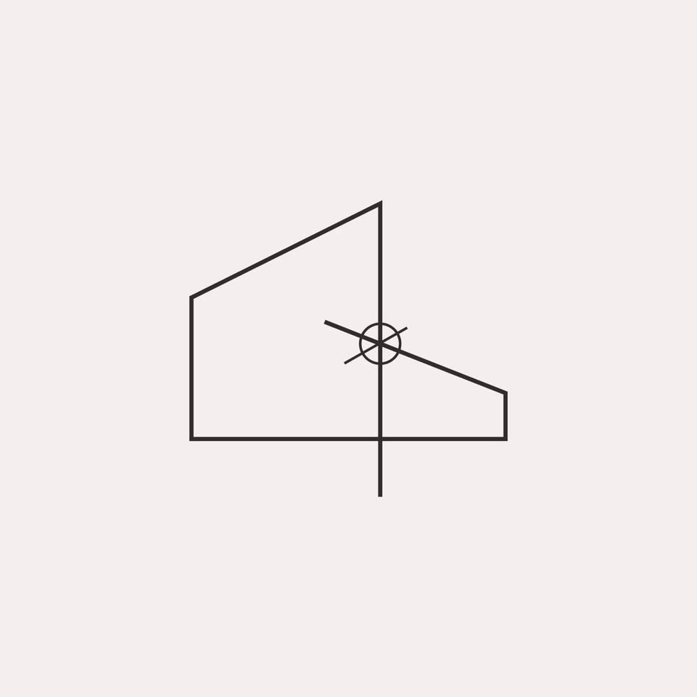 minimalistischer Architekt Hochbau-Logo-Symbol vektor