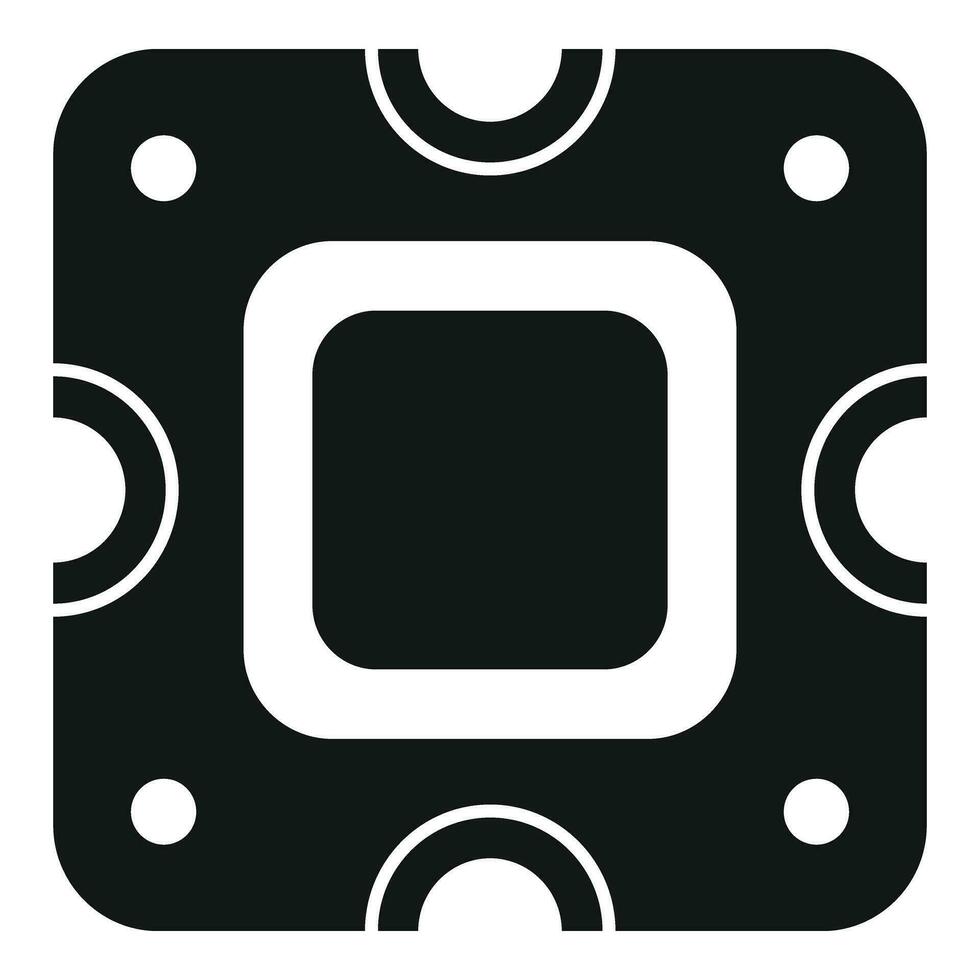 bärbar dator processor reparera ikon enkel vektor. knapp verktyg vektor