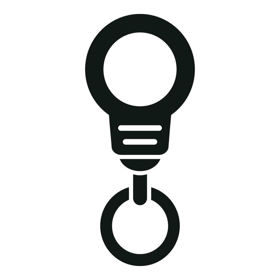 Kurzwaren Ring Clip Symbol einfach Vektor. Stoff messen vektor