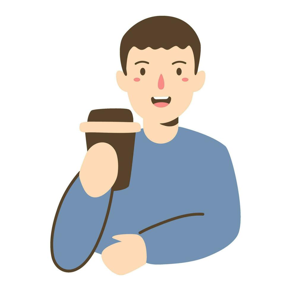 glücklich International Kaffee Tag Illustration vektor