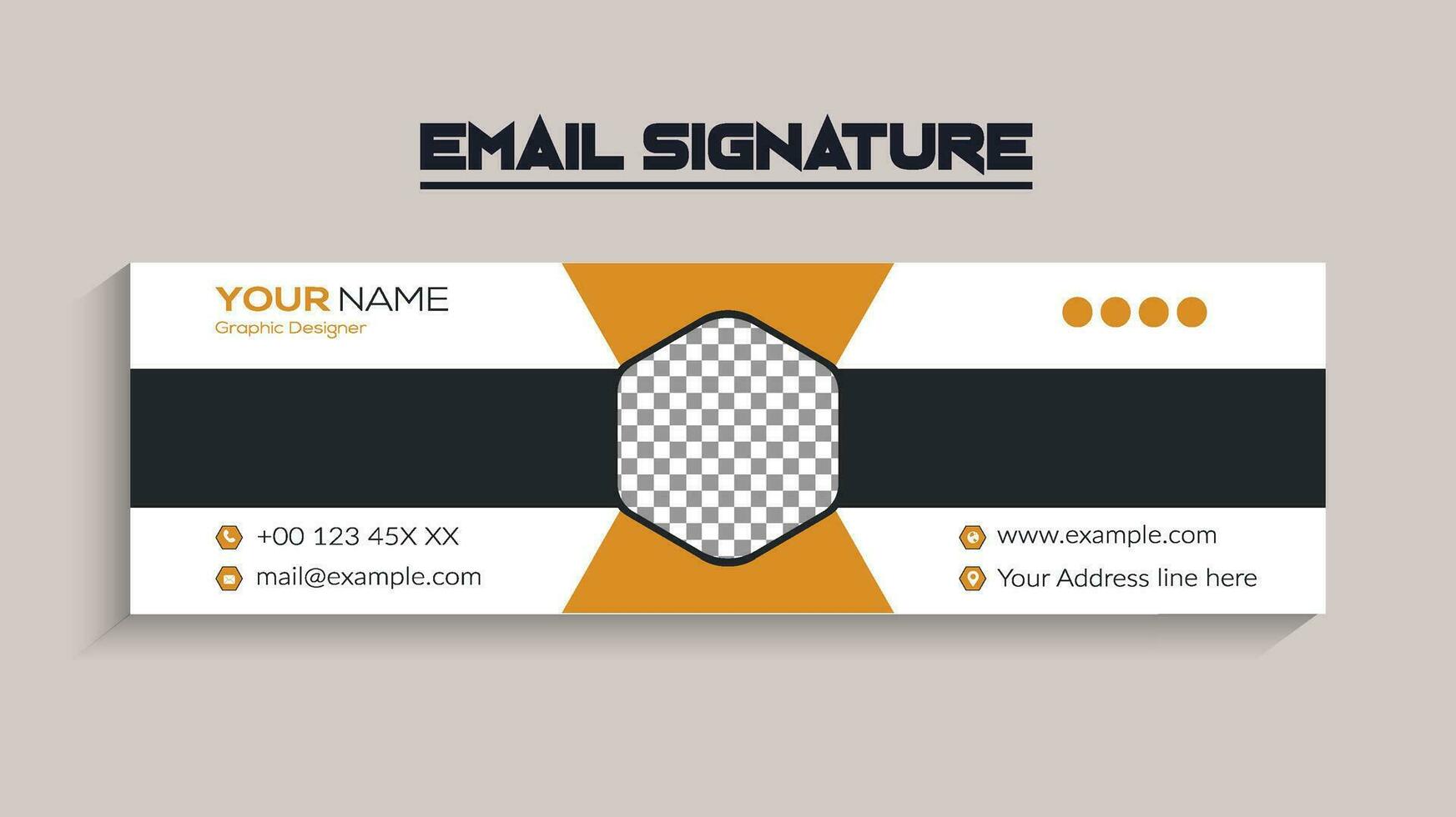 korporativ modern Email Unterschrift Design Vorlage. Email Unterschrift Vorlage Design. Geschäft e Unterschrift Vektor Design.