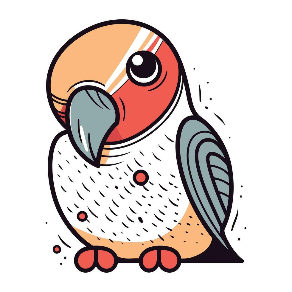 süß Papagei Vogel isoliert Symbol Vektor Illustration Designikone Vektor Illustration Design