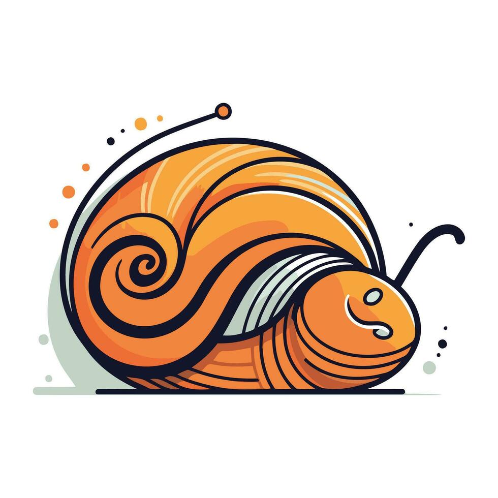 Schnecke Symbol. Vektor Illustration. isoliert auf Weiß Hintergrund.