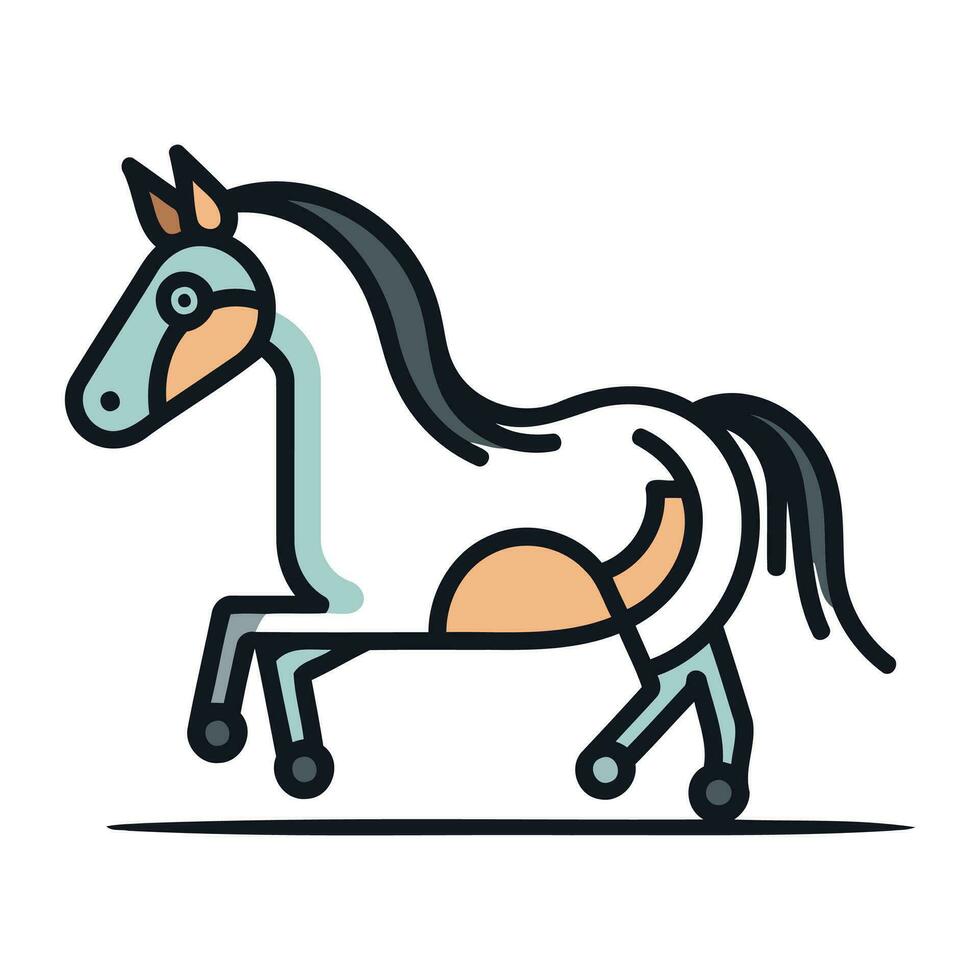 häst ikon. platt illustration av häst vektor ikon för webb design