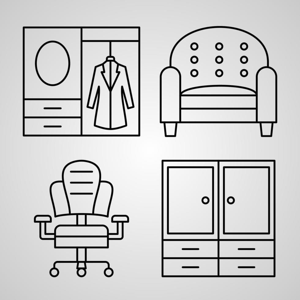 Hotel-Icon-Set Vektor-Illustration eps vektor