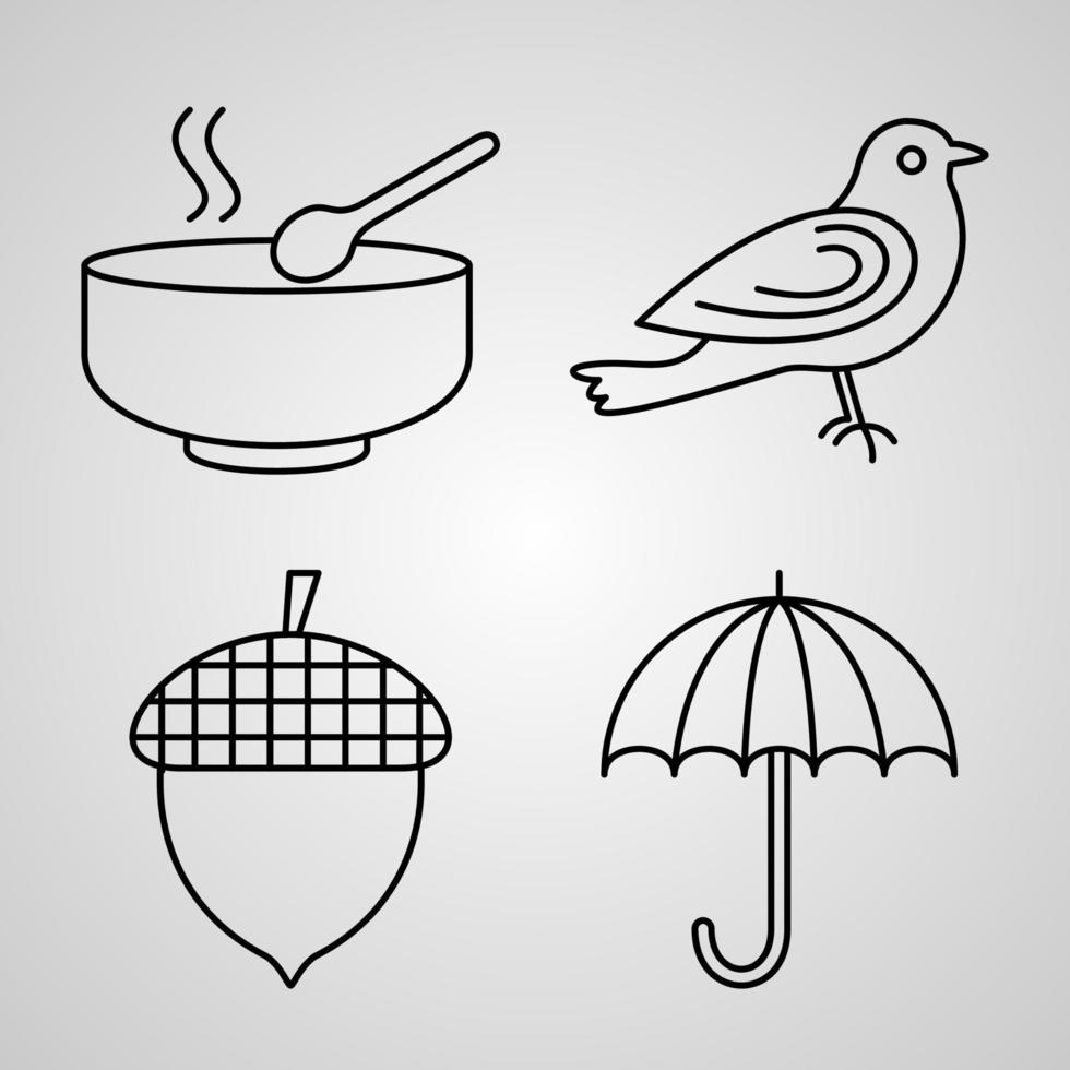 Herbst-Icon-Set Vektor-Illustration eps vektor