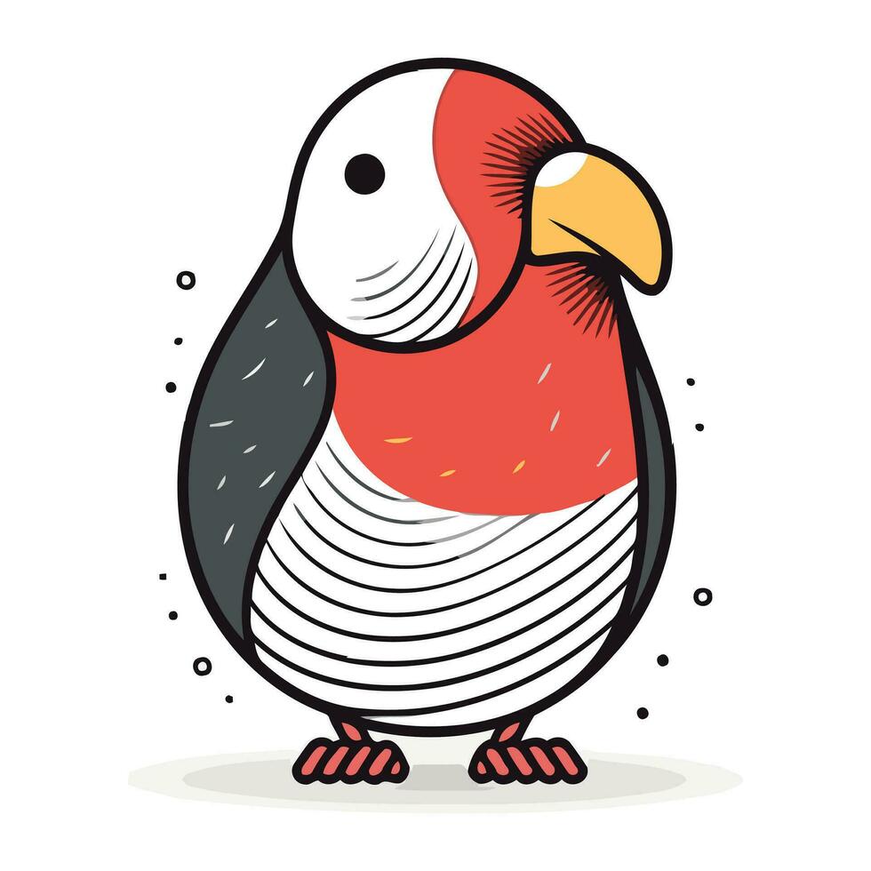 pingvin klotter ikon. vektor illustration. platt design stil.