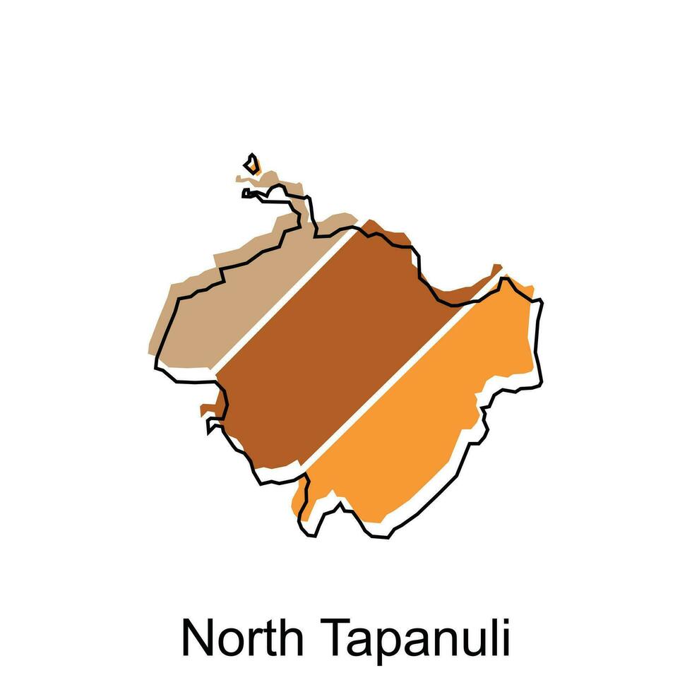 Karta stad av norr tapanuli illustration design, värld Karta internationell vektor mall, lämplig för din företag