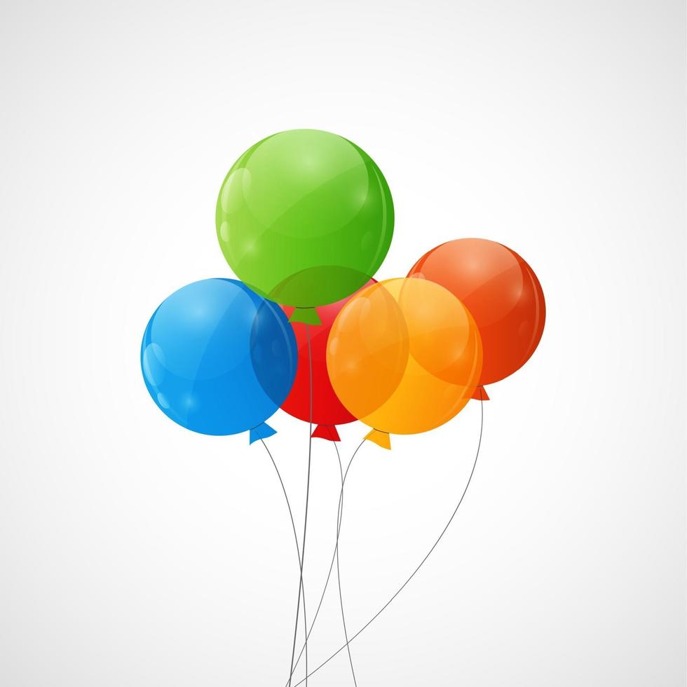 färg glänsande ballonger bakgrund vektorillustration vektor