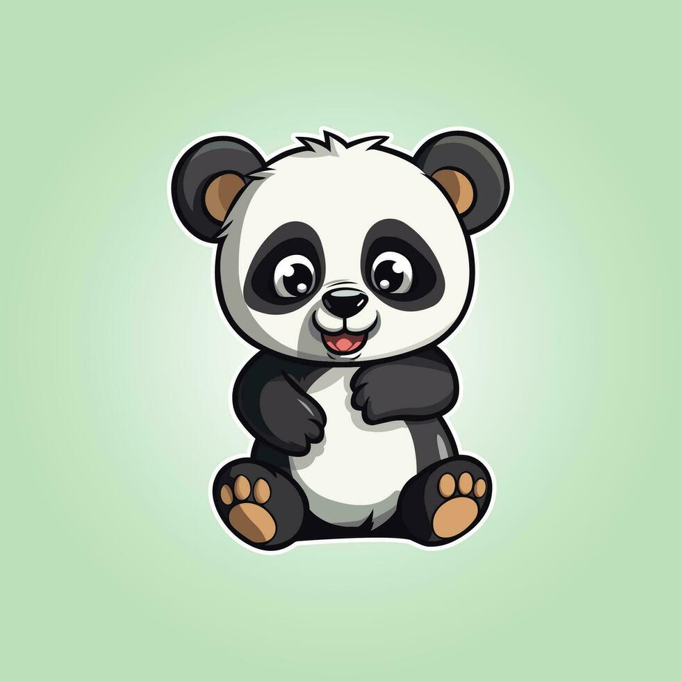 Vektor süß Panda Karikatur Illustration