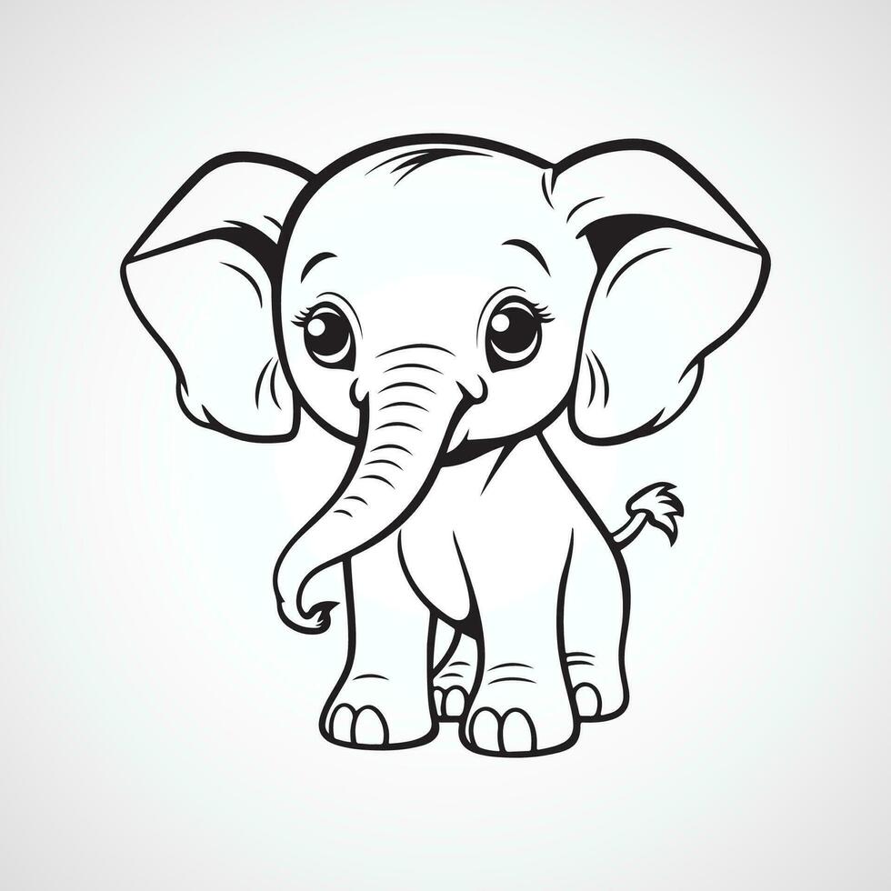 Vektor Elefant Karikatur Illustration