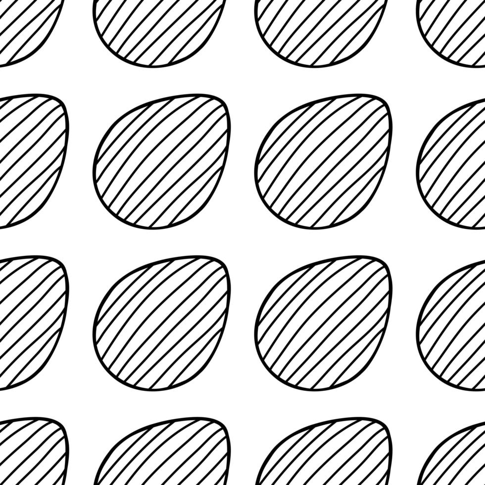 sömlöst mönster gjord av handritad påskägg illustration vektor