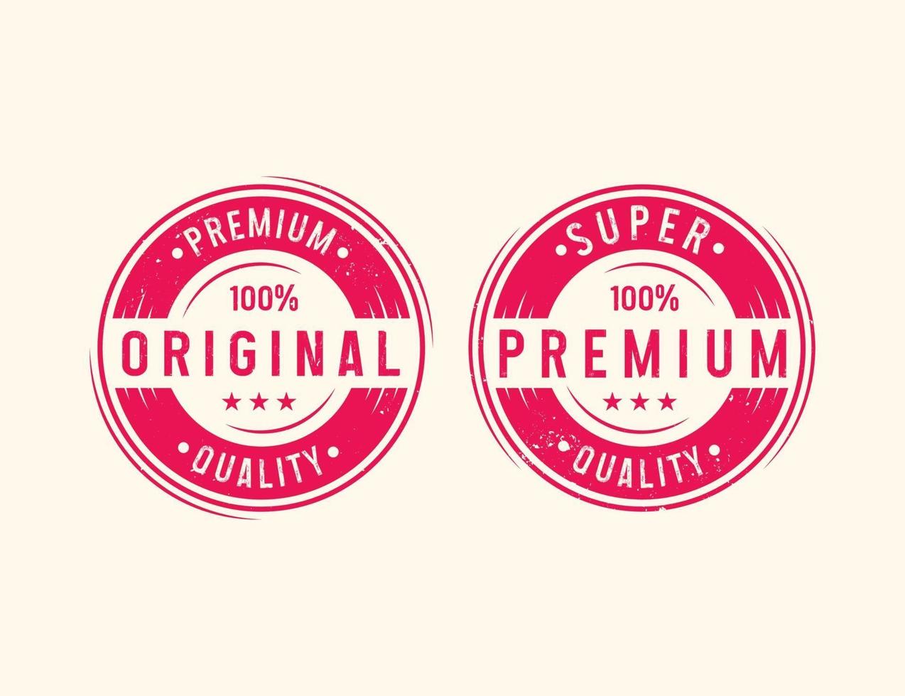 original och premium distressed stämpel för produkt eller kläder vektor