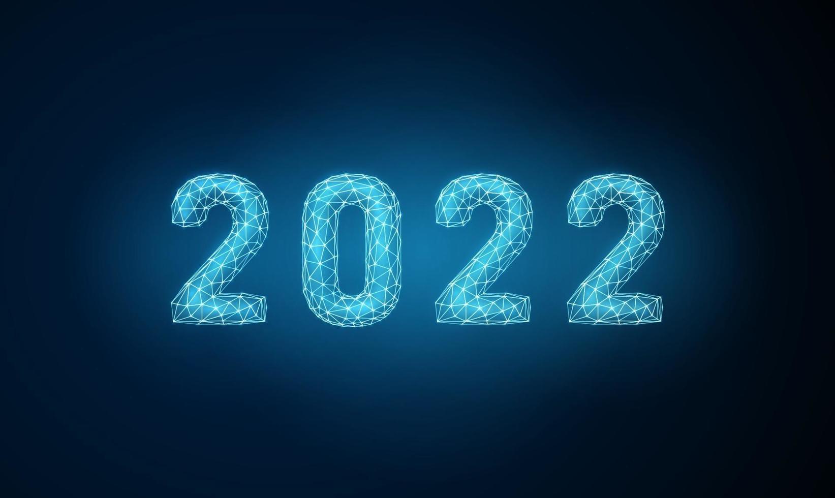 abstrakt lyckligt nytt år 2022 gratulationskort vektor