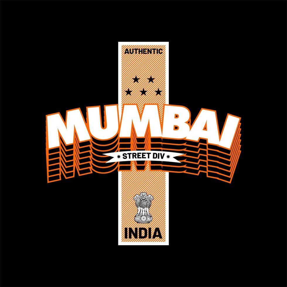 Mumbai Street Division Vintage-Mode vektor