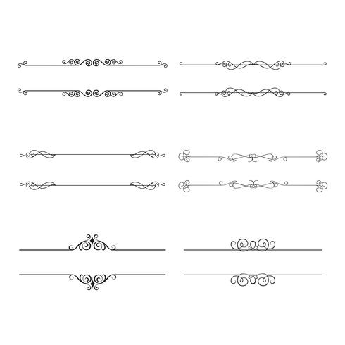 Flourishes kalligraphische Ornamente und Rahmen. vektor