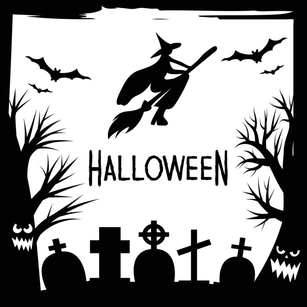 halloween party einladungen oder grußkarten banner halloween vektor