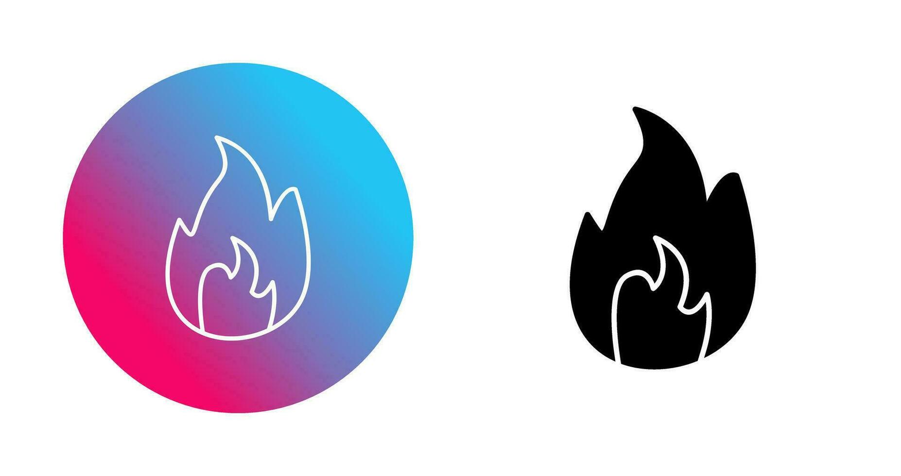 unik flamma vektor ikon