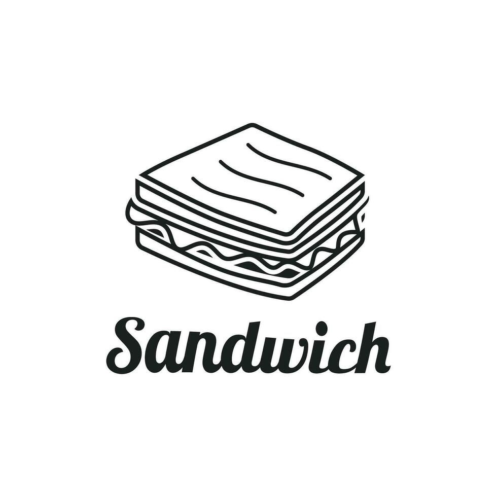 Sandwich Logo Vorlage mit Vektor Konzept