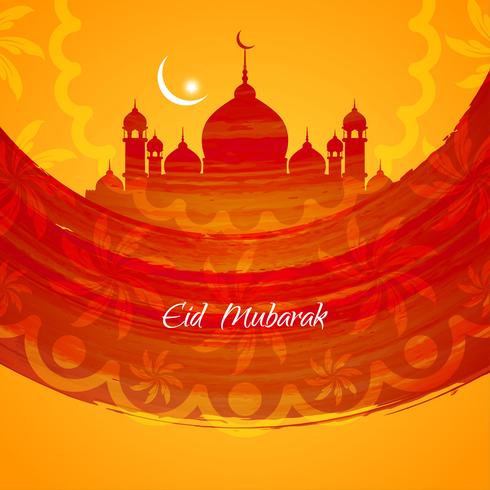 Abstrakter Eid Mubarak Hintergrund vektor