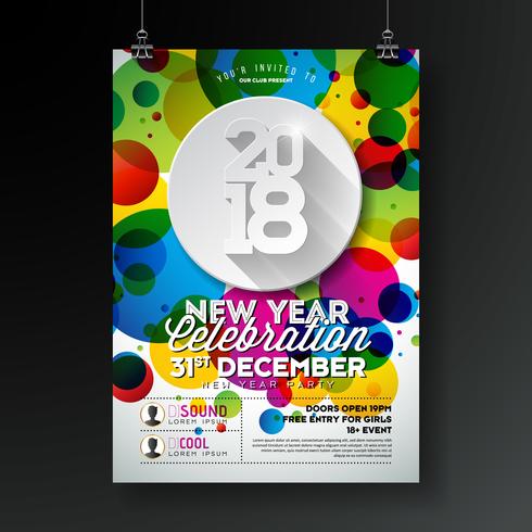 Nyårsfesten Celebration Poster vektor