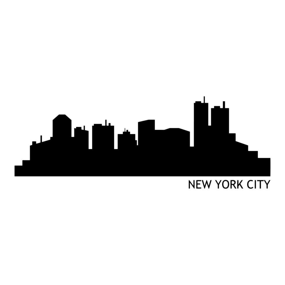 Skyline von New York auf weißem Hintergrund dargestellt vektor