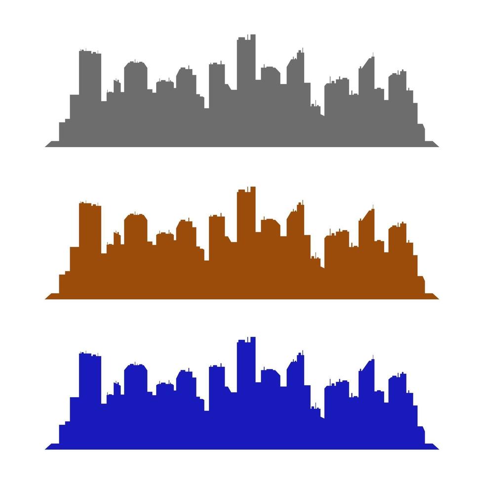 illustrierte Skyline der Stadt auf weißem Hintergrund vektor