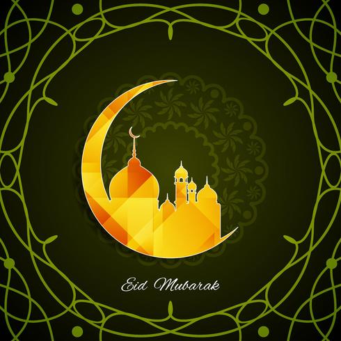 Abstrakter Eid Mubarak Hintergrund vektor