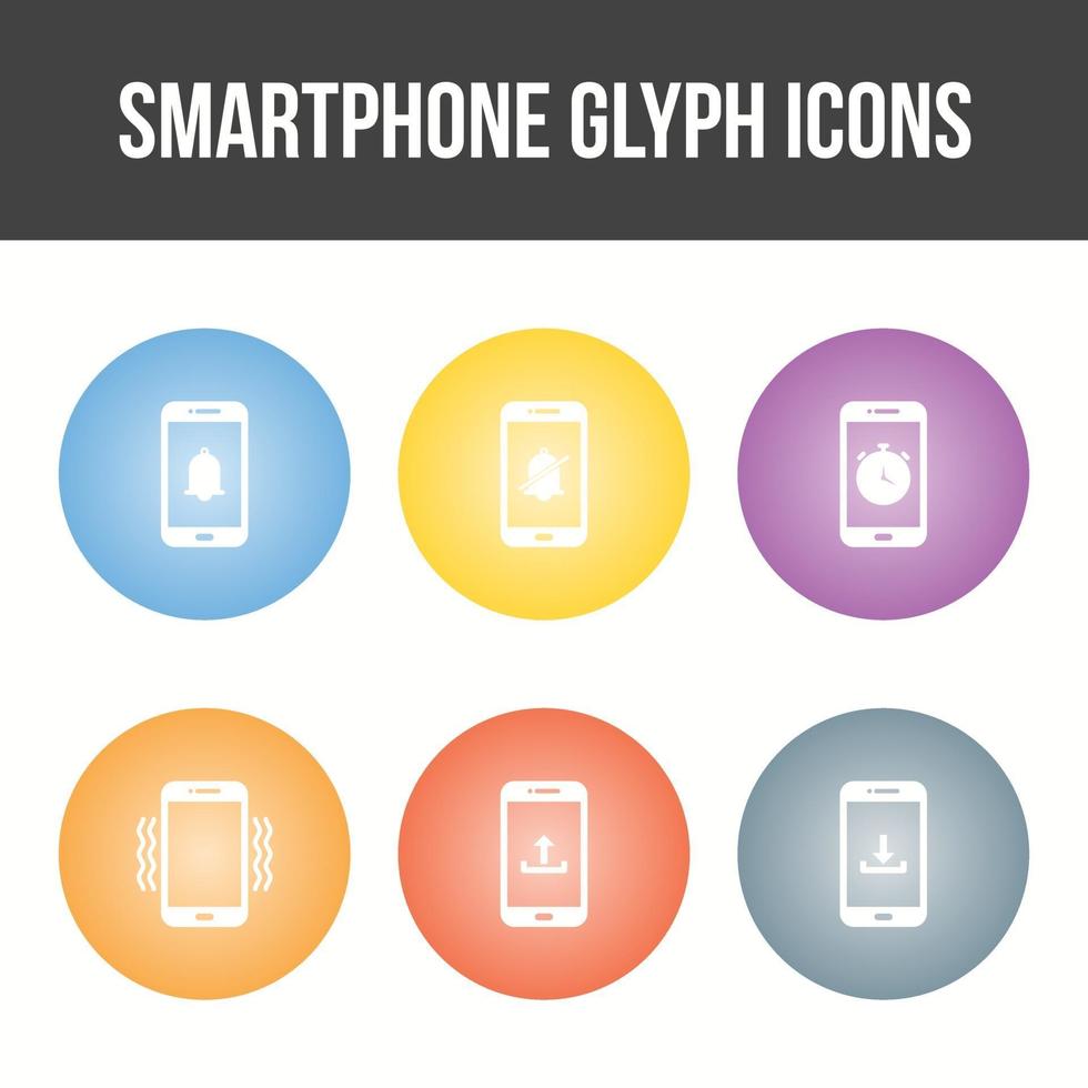 smartphone och mobilappar vektor ikonuppsättning