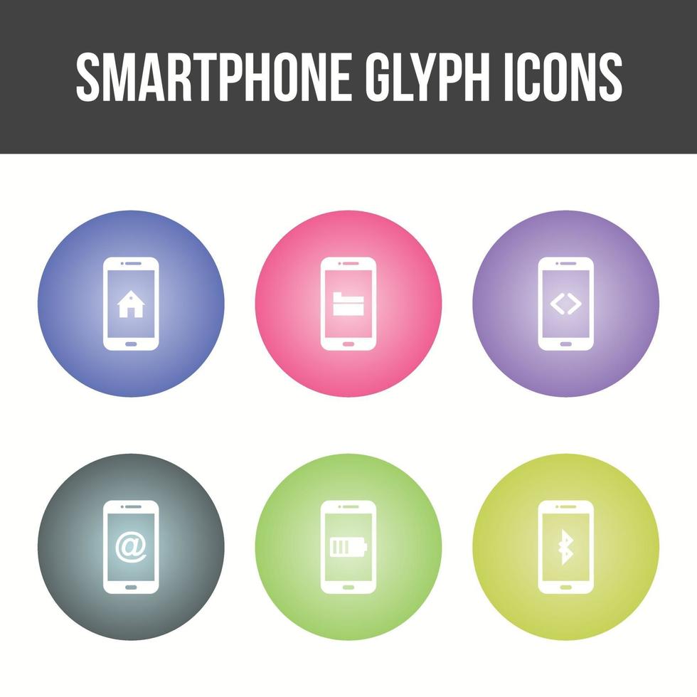 Smartphone- und mobile Apps-Vektor-Icon-Set vektor