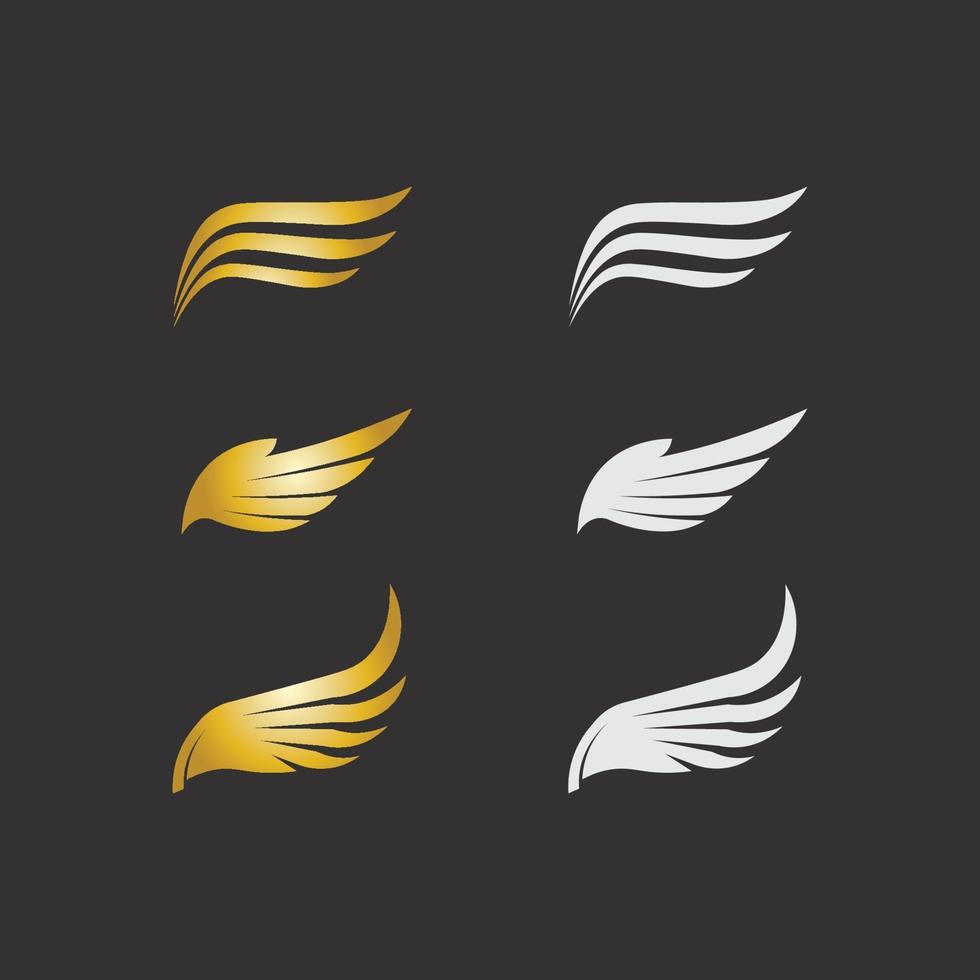 Falke Logo Vorlage Vektor Flügel und Schrift Logo Design