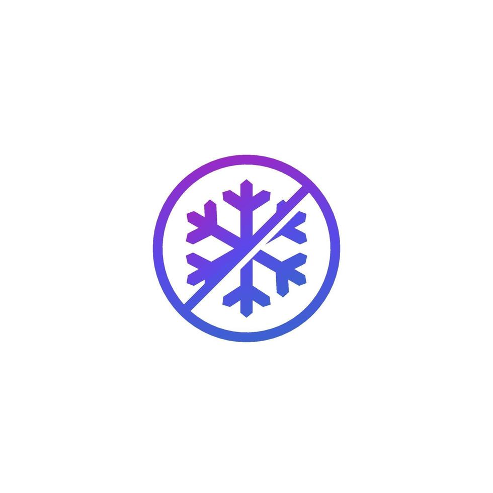 kein Frostsymbol mit Schneeflocke vektor