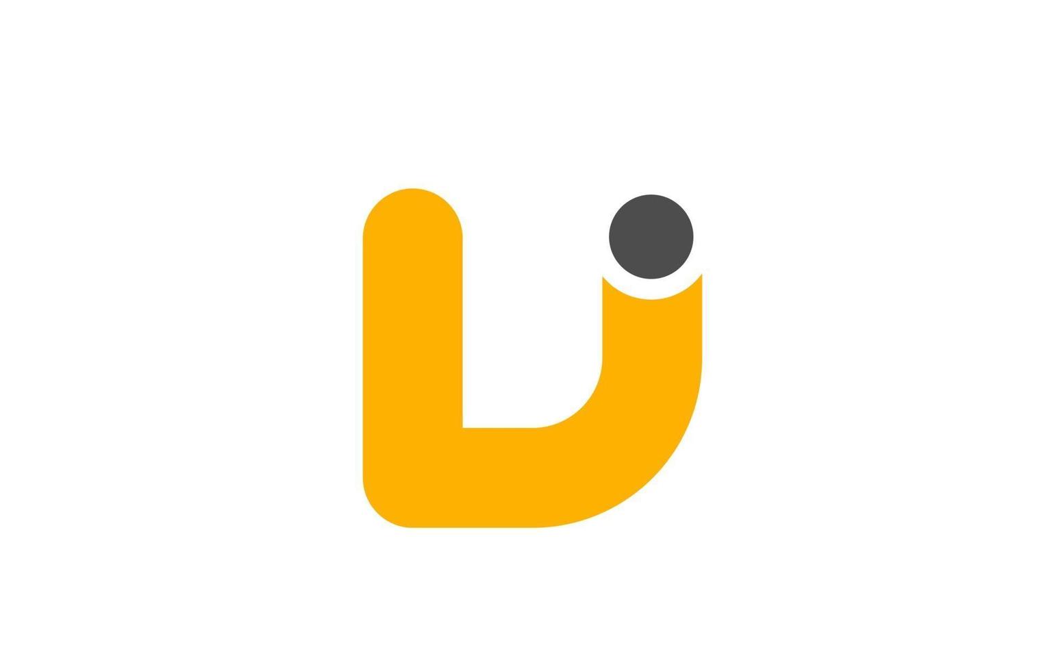 bokstaven v logotyp alfabetet designikon för företag gulgrå vektor