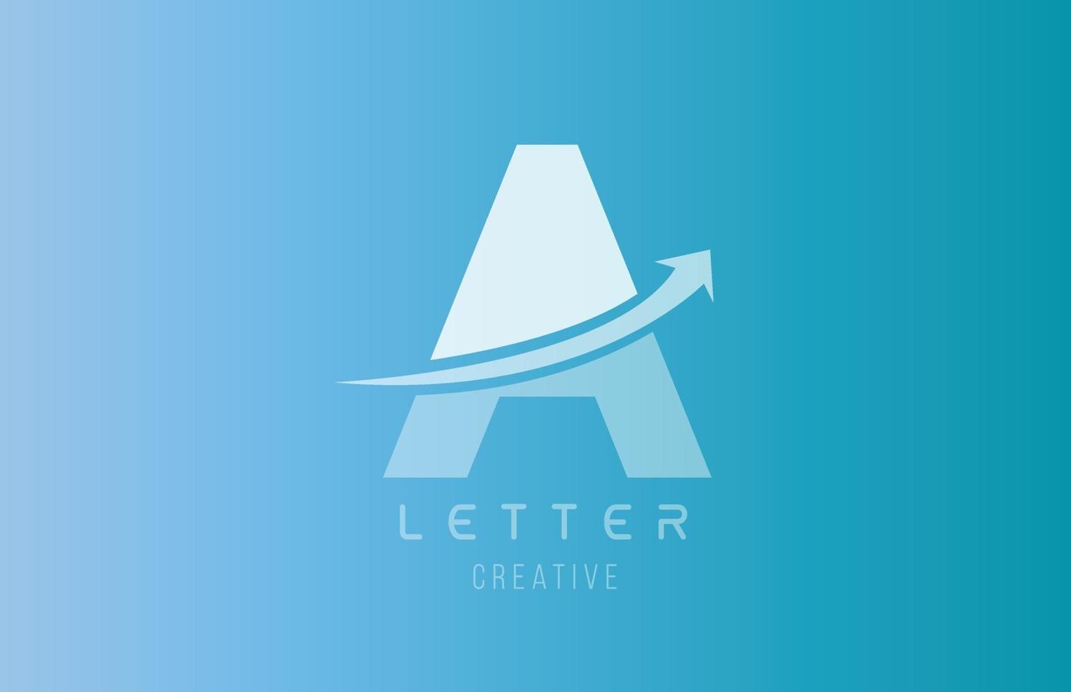 en alfabetbokstavslogotyp i blå vit färg för ikonformgivningsmall vektor