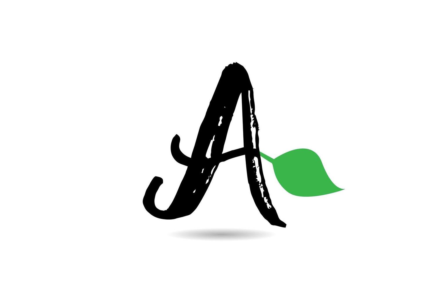 Buchstabe-Geen-Blatt-Alphabet-Brief-Logo-Icon-Design für Unternehmen vektor