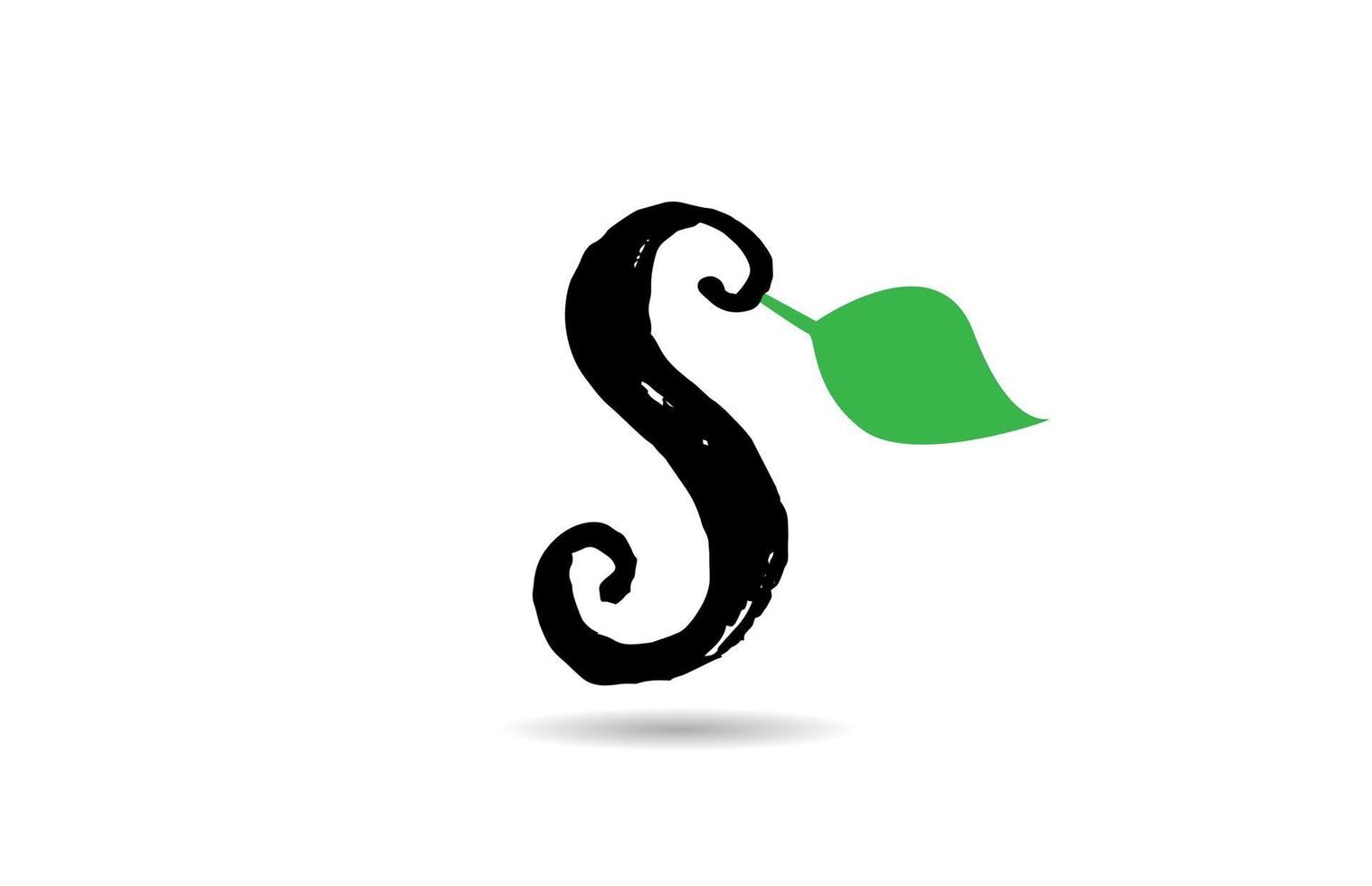 bokstav geen blad alfabetet brev logotyp ikon design för företaget vektor